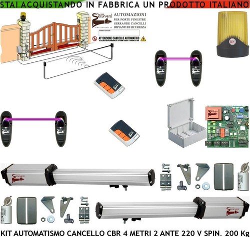 Kit automatismo cancello - 4, mt